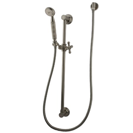 Kingston Brass Shower Combo, Brushed Nickel, Wall Mount KAK3428W8
